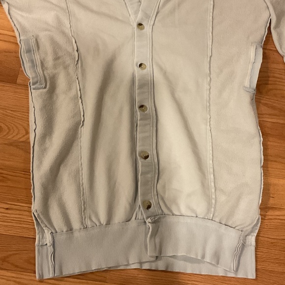 We The Free People light blue Long Button Cardigan Sweater oversized XL NWOT - Picture 8 of 16